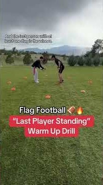 Youth Flag Football 101 | "Last Player Standing" Warm Up Drill #coachd #flagfootball #drills #shorts