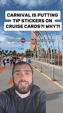 Carnival is testing stickers that identify passengers who prepaid their gratuities!
