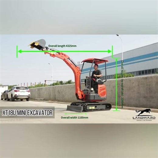 Latest research and development design for the Chinese Landward XT18U excavator