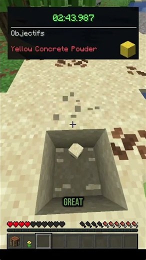 Speedrunning Yellow Concrete Powder in minecraft | Speedrunning everything #107