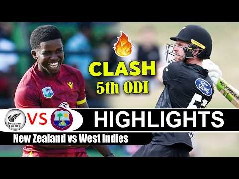 WI vs NZ 5th ODI Match Highlights 2026 | New Zealand tour of West Indies 2026 #WIvsNZ