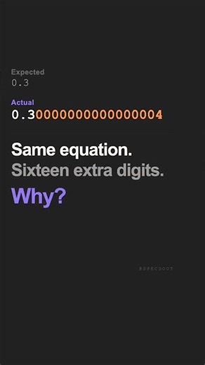 0.1 plus 0.2 doesn't equal 0.3 — JavaScript #shorts