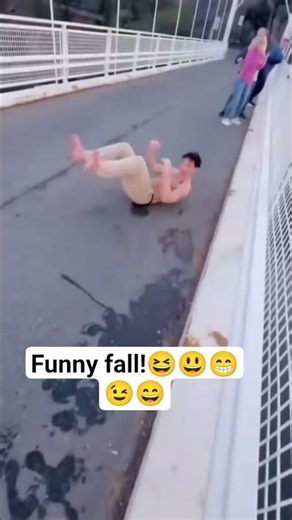 falling oof the bridge #funny #viralshort #fall #funnyvideo
