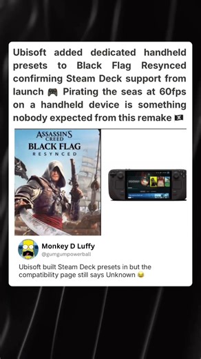 Black Flag Resynced Is Built To Run On Steam Deck And Ubisoft Planned It From The Start