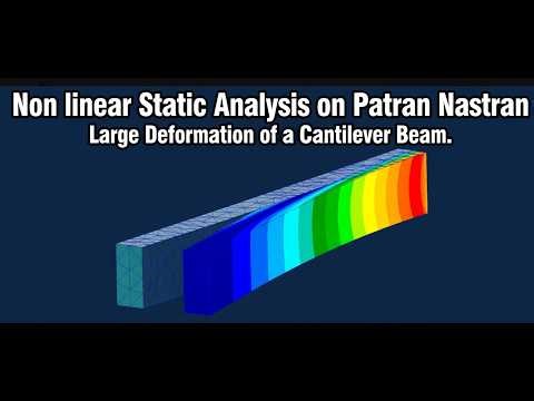Nastran Tutorial #4 | Nonlinear Static Analysis | Large Deformation Cantilever Beam