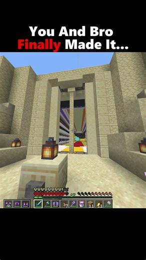 You And Bro Finally Made It... #minecraft