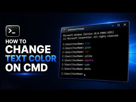 How to change text color in CMD | 2026