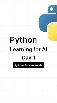 Python Learning for AI — Day 1: Python Fundamentals Part 2 #python #machinelearning #ai