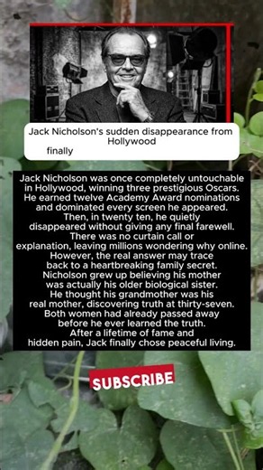 The Tragic Truth Why Jack Nicholson Vanished From Hollywood 🎬 #Shorts