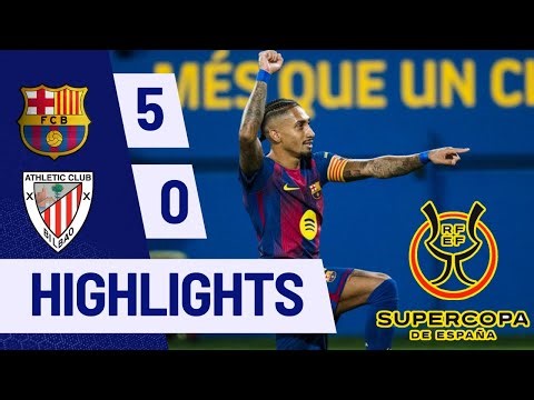 Barcelona vs Athletic Bilbao 5-0 Highlights & All Goals 2026 🔥