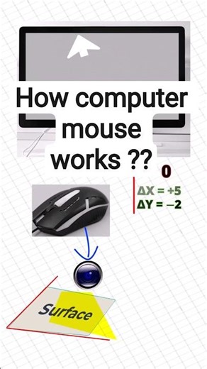 How computer mouse works ? #shorts #howmouseworks #computerscience #mouse #computereducation #short