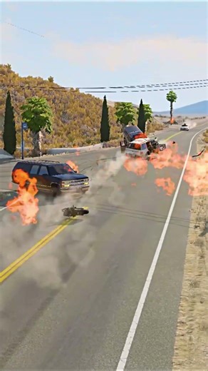 Realistic Highway Car Crashes #167