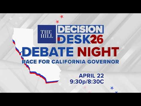 Watch LIVE: Race for California Governor - Debate Night