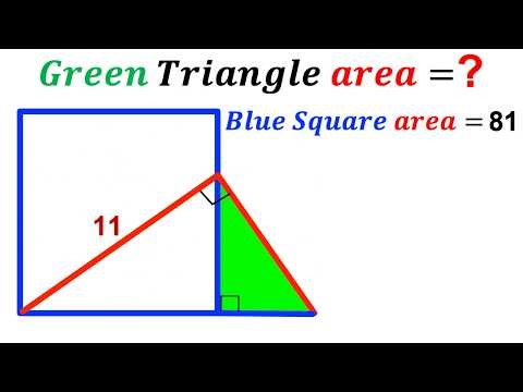 Can you find the Green shaded Triangle area? | (Square) |#math #maths | #geometry