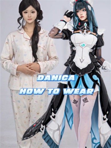 ✨Let’s Get Dressed as Danica! ✔️A fitted waist, charming puff sleeves, delicate embroidery, and metal accessories bring this outfit together. #cosplay #danicacosplay #genshinimpactcosplay #osiascosplay #howtowearcosplay