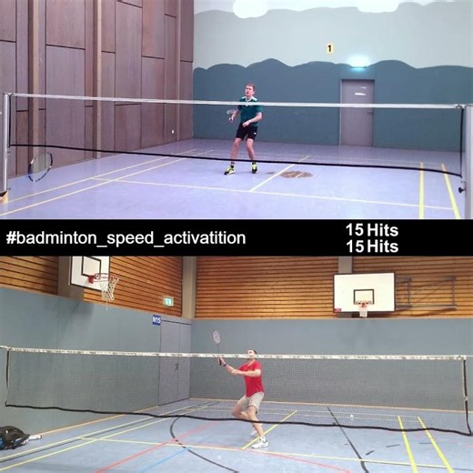 Badminton speed activation: Luca W. vs. Mario B.