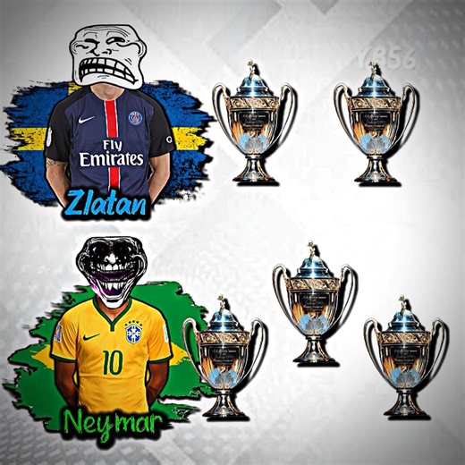 NEYMAR VS ZLATAN #football #trophy #shorts