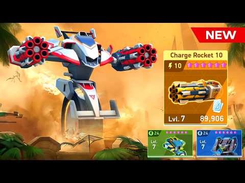 New Weapon CHARGE ROCKET 10 with Killshot, Slingshot, Stalker - Mech Arena
