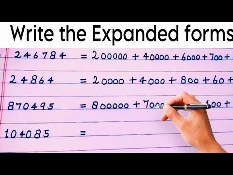 Write in the following Expanded forms | Expanded forms | Class 3 Maths 