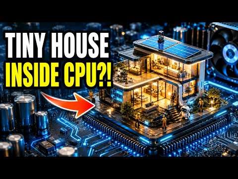 I Built a Tiny House Inside a Working CPU | Futuristic Smart Home in a Sci-Fi Miniature World