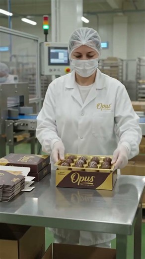 Opus Chocolate Making Process 🍫 | Amazing Chocolate Factory | Satisfying Shorts #chocolate #chocolat