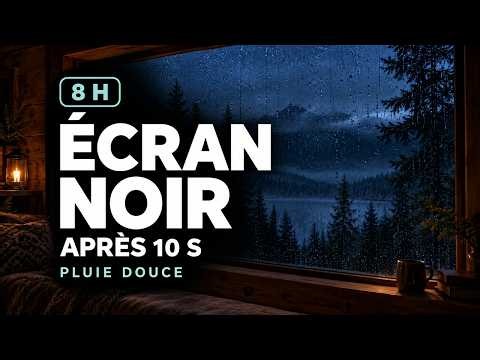 Pluie pour dormir — ÉCRAN NOIR après 10 s | 8 heures
