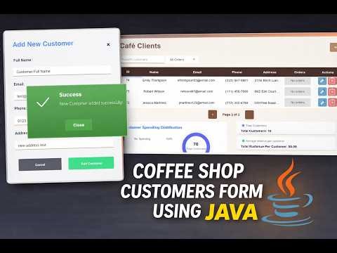 Java Coffee Shop System - Customers Form