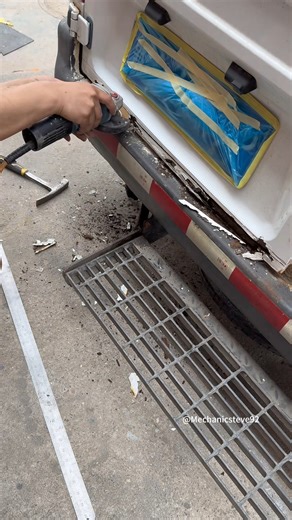 Rusty Car Panel Restoration | Metal Repair #CarRestoration #RustRepair #MetalRepair #AutoBodyRepair #PanelRepair #WorkshopLife #MechanicLife #RestorationWork #BeforeAndAfter #OriginalContent | Mechanic Steve