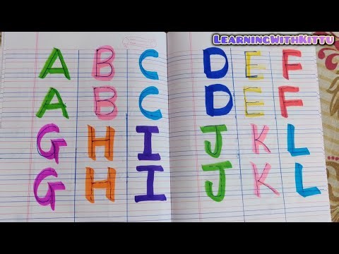 ABC Alphabet Handwriting Practice | Learn A to Z| Kids Learning Notebook ✏️📘|learning with Kittu