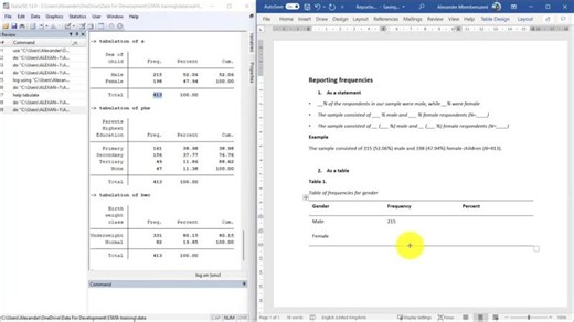 STATA for beginners course: Stats basics, creating variables, data entry, descriptive stats | Data for Development
