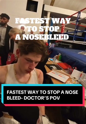 Fastest way to stop a nose bleed - doctor’s POV 💥🥊🥸#fyp #boxinglife #asmrdoctor #nosebleed #creatorsearchinsights
