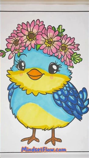 Spring Vibes! Color This Pretty Easter Chick | Get Your Easter Moments Calming Coloring Book Now!