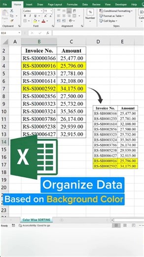Data sorting Based on Background Color | Excel Data Sorting.