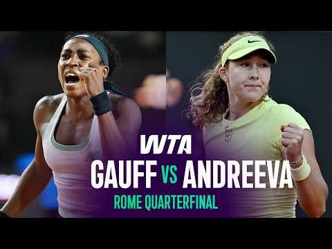 Coco Gauff vs. Mirra Andreeva | 2026 Rome Quarterfinal | WTA Match Highlights