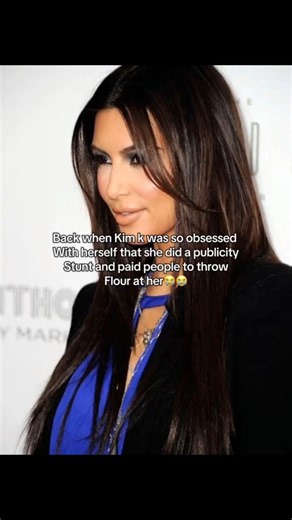 When Kim Kardashian paid people to throw flour at her 😭
