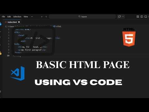 Basic HTML Page in Visual Studio Code