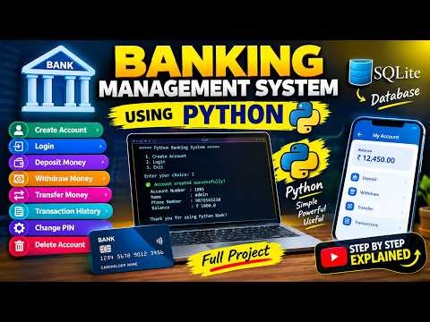 Banking Management System Using Python & SQLite 🔥 | Full Project Tutorial | Python Project