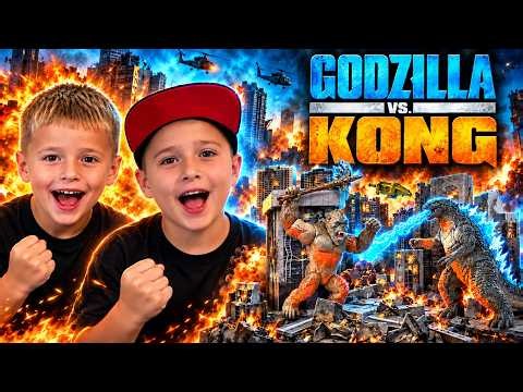 Godzilla vs. Kong Playset UNBOXING! 😱 Who Wins the City Battle? 🔥