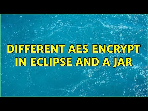 Different AES encrypt in Eclipse and a JAR