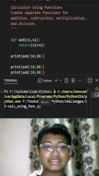 Python Challenge #15 | Calculator Using Functions #thinkwithshayan #coding #pythonforbeginners