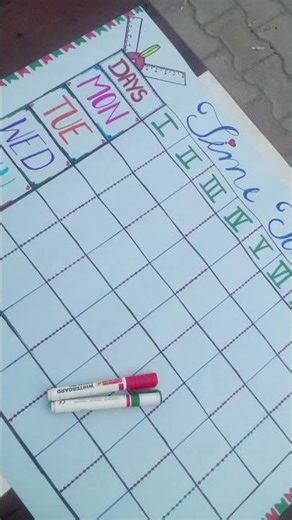 idea 💡 to make time table chart for classroom