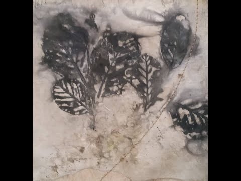 An artist book flip through - Stitching Autumn Leaves