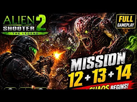 Alien Shooter 2 – The Legend | Mission 12, 13 & 14 Full Gameplay | Triple Action Mayhem 👽💥