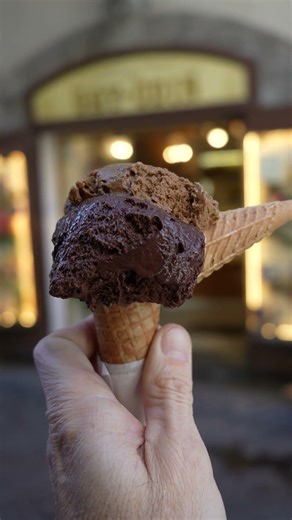 El helado de chocolate napolitano