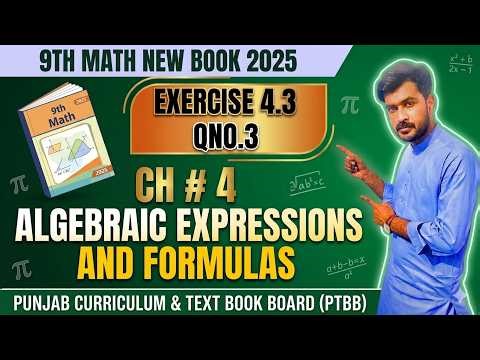 math 9th class Ex 4.3 Qno 3 l new book 2025#PECTAA