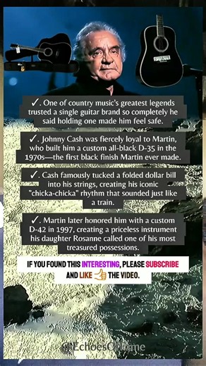 Johnny Cash Used A Dollar Bill To Create His Famous Guitar Sound.