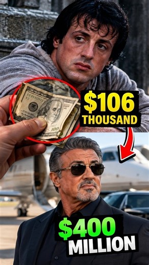 Sylvester Stallone Had Just $106 to His Name 😱 Now He's Worth $400 Million #shorts