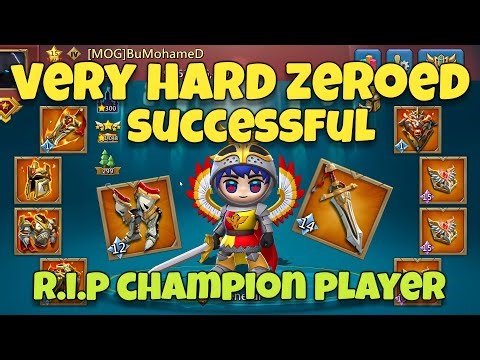Lords Mobile - Very Hard Zero On Mythic Champion Player. Took us too many rallies, but was succesful