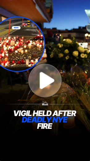 Floral tributes were laid and candles lit during a vigil in the Swiss resort town of Crans-Montana following a fire which killed at least 40 and injured around 100. Fire broke out in a bar called "Le Constellation" in the resort in southwestern Switzerland. Swiss President Guy Parmelin described the disaster as 'one of the worst tragedies our country has ever known.' Find out more at DailyMail #DailyMail #news #europe #newyearseve | Daily Mail Video