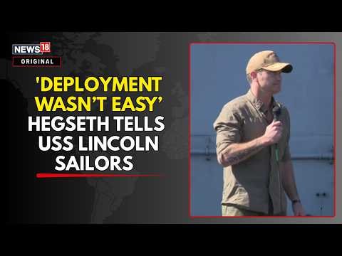 USS Abraham Lincoln: Pete Hegseth Addresses Sailors After Months-Long War Deployment | N18G